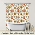 thumbnail image 4 of 84x72 Inch Fall Thanksgiving Farm Shower Curtain Pumpkin Watercolor Floral Farmhouse Bath Curtain Autumn Harvest Long Fabric Shower Curtains for Kids Bathroom Decor Waterproof with Hooks, 4 of 6