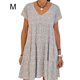 thumbnail image 2 of Qarigey Vestido de manga corta bohemio de talla grande para mujer Playa suelta informal Vestidos Blanco METRO Qarigey AP002233-02, 2 of 4