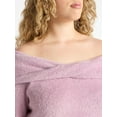 thumbnail image 5 of Terra & Sky Women’s Plus Off The Shoulder Eyelash Chenille Top, Sizes 0X-5X, 5 of 5