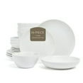 thumbnail image 7 of over&back Coupe Dinnerware Set - Stoneware Dishes - Comes with 4 Dinner Plates, 4 Salad Plates, 4 Cereal Bowls, and 4 Dinner Bowls - 16-Piece All-Occasion Place Settings - Semi-Matte White, 7 of 7
