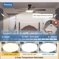 thumbnail image 4 of Ceiling Fans with Lights, 52 inch Flush Mount Ceiling fan with Remote Control, Low Profile Ceiling Fan for Bedroom, Farmhouse, Reversible, 3CCT, Dimmable, Noiseless DC Motor, Black, 4 of 9