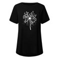 thumbnail image 4 of Pompotops Femmes Mode Casual Chemises Manches Courtes Tee Tops Tunique Blouse, 4 of 4