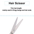 thumbnail image 3 of 6.69 Inch Length Straight Scissors for Long Short Thick Hard Soft Hair for Men Women with Pink Gasket Ring, 3 of 6