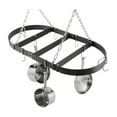 thumbnail image 2 of Calphalon 18" x 36" Hard Anodized Aluminum Space Saving Hanging Pot Rack, Black, 2 of 4