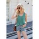 thumbnail image 3 of Camisetas Sin Mangas Plisadas de Verano para Mujer L Verde Guisante, 3 of 8
