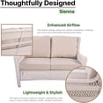 thumbnail image 3 of Krikacy 4-PCS Wicker Swivel Rocker Patio Set,HDPE Hand-Woven Modular Rattan Set for Porch,Beige, 3 of 7