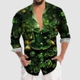 thumbnail image 2 of Zylarhe Men T Shirts Male St. Patricks's Day Long Sleeve Shirt Autumn Casual 3D Printing Hawaii Long Sleeve Shirts Tops Top Shirt, 2 of 4