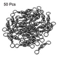 thumbnail image 3 of Uxcell Fishing Barrel Swivels Solid Ring Terminal Tackle for Freshwater Fishing Black 99lb, 3 of 4