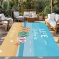 thumbnail image 3 of Outdoor Rug 5x8 ft Blue Coastal Beach Waterproof Outdoor Patio Rug Mat Non Slip Outside Area Rugs Carpet for RV,Camping,Porch,Deck,Pool,Balconybackyard,Slippers Starfish Shell, 3 of 9