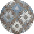 thumbnail image 2 of Addison Rugs Mayfield Premium Machine Washable Transitional Aztec Brown Round Rug, 8' x 8', 2 of 6