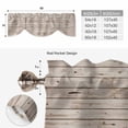 thumbnail image 6 of Vintage Farmhouse Tie Up Valance Curtains for Windows, Kitchen Curtains Window Treatments, Country Retro Beige Wooden Grain Short Window Shades Valances for Bedroom Bathroom Cafe 54"x18", 6 of 8