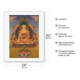 thumbnail image 2 of Shakyamuni Buddha in Bhumisparsha Mudra (Touching the Earth) - Vintage Tibetan Thangka Buddhist Painting - Fine Art Rolled Canvas Print 20in x 26in, 2 of 4