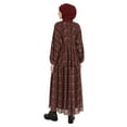 thumbnail image 5 of Brown - Zebra - Crew neck - Fully Lined - Modest Dress - Refka, 5 of 5