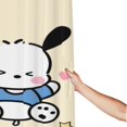 thumbnail image 3 of Cortina de ducha Pochacco con diseño de dibujos animados, con 12 ganchos, impermeable, lavable, de poliéster, para decoración del baño, 60 x 72 pulgadas, de hierro, 3 of 8