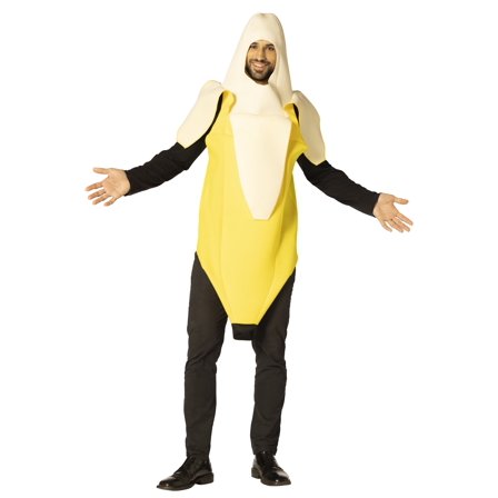 Imposta Costumes Banana Peeled Halloween Costume, Men and Women, Yellow, Adult One Size, 30030-OS