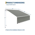 thumbnail image 7 of DSstyles Manual Retractable Patio Awning – Waterproof Sun Shade with Durable Aluminum Frame, 280g/m² Polyester, UV Protection, for Deck, Porch, Balcony – Grey, 10x8FT, 7 of 7