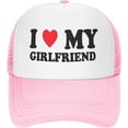 thumbnail image 2 of I Love Heart My Girlfriend Hat Unisex Adult Trucker Hats Adjustable Cap for Adults Classic Fishing Caps, 2 of 7