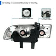 thumbnail image 4 of Spec-D Tuning Chrome Housing Clear Lens Headlights Blazer Compatible with 1998-2004 Chevy S10 Blazer 1998-2004 L+R Pair Head Light Lamp Assembly, 4 of 6