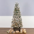 thumbnail image 3 of National Tree Company Pre-Lit Artificial Christmas Tree, Green, Snowy Woodland, 750 Clear Lights, Includes Stand, 7.5 Feet, 3 of 4