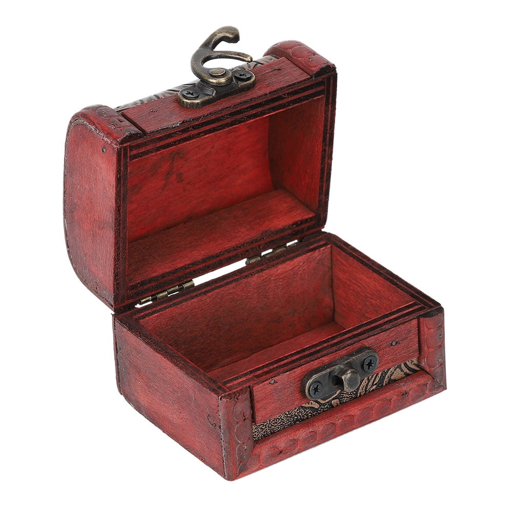 LAFGUR Vintage Decorative Wooden Jewelry Storage Lock Box Wedding Candy