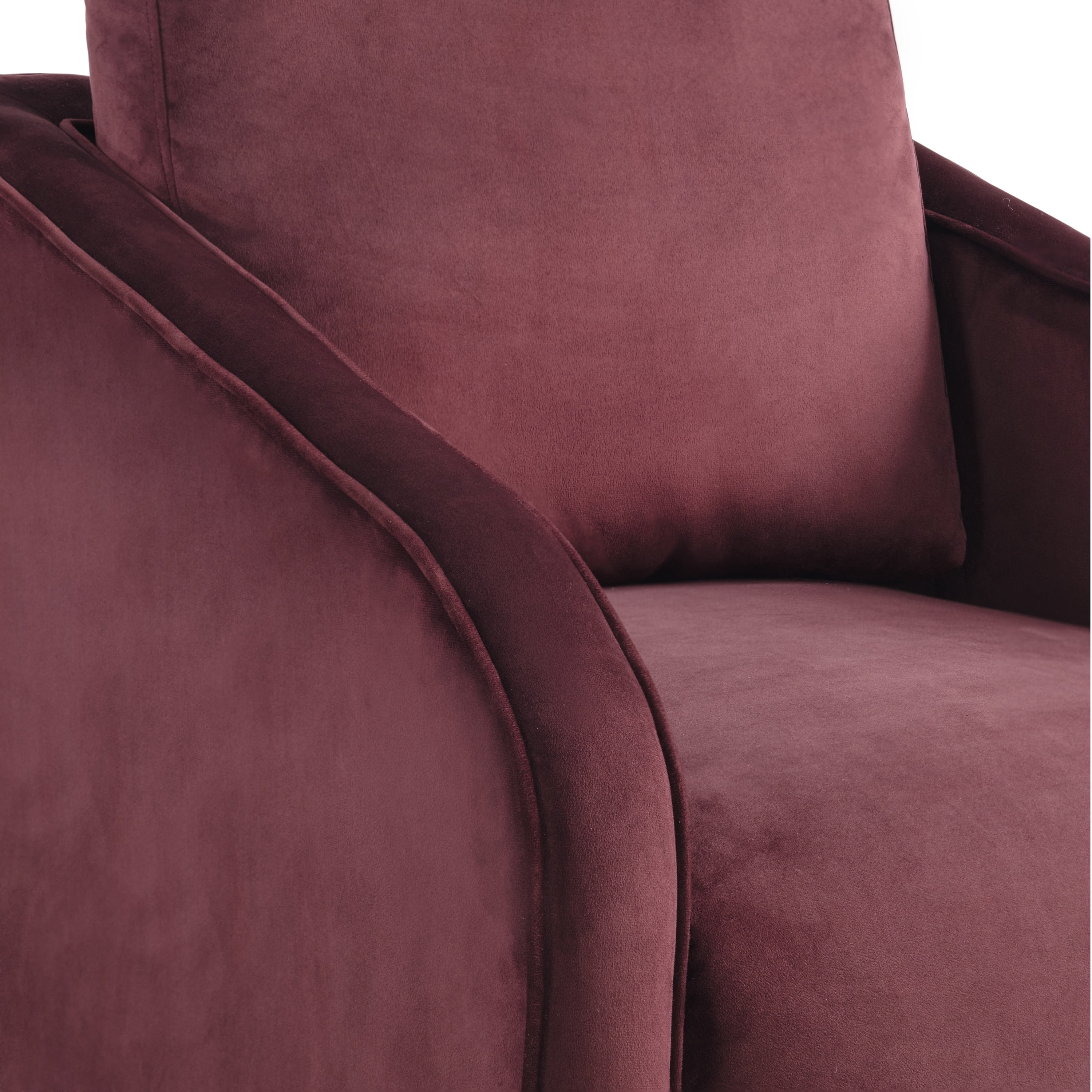 Studio Living Lychford Boho Swivel Accent Chair, Plum Velvet Fabric