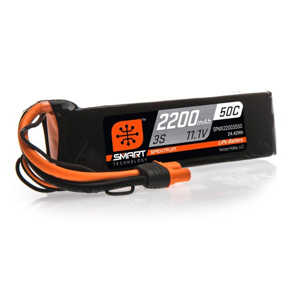 Spektrum Batterie Intelligente 11.1V 2200mAh 3S 50C LiPo : IC3, SPMX22003S50