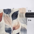 thumbnail image 5 of Navy Blue Burnt Orange Botanical Valance Curtains for Kitchen/Living Room/Bathroom/Bedroom Window, Rod Pocket Small Topper Half Short Window Curtains Voile Sheer Scarf, Vintage Leaves 54"x18", 5 of 8