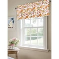thumbnail image 3 of Kitchen Valances for Window, Cartoon Pumpkin Fallen Leaves Light Filtering Rod Pocket Valance Curtain, Thanksgiving Maple Leaves Short Curtains Window Topper for Bedroom Bathroom Living Room 54x18in, 3 of 8
