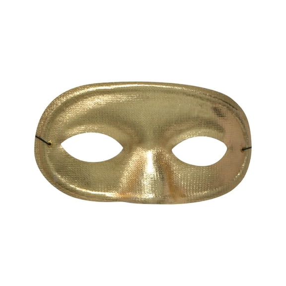 Gold Half Domino Mask Adult Halloween Accessory