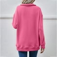 thumbnail image 3 of Sweat à Manches Longues Thermique pour Femmes avec Col en V Couleurs Unies, 3 of 4