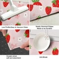 thumbnail image 3 of Strawberry Plants Fruit Flower Bow Kitchen Rug Mat,Kitchen Runner Rugs Non Skid Washable,Decorative Kitchen Floor Mats for Kitchen,Sink,Laundry,17"X47", 3 of 5