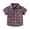 Red, variant on KAUOD Toddler Baby Boys Girls Button down Shirts Lapel Neck Short Sleeve Plaid T Shirt Tops for Kids Casual Summer Tees