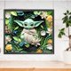 thumbnail image 3 of Diamante pintura 5D DIY taladro redondo completo Yoda Kit decoración del hogar arte artesanía Hugtrwg Para estrenar, 3 of 9