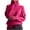 Hot Pink, variant on Lovskoo 2024 Sweaters for Women Turtleneck Trendy Casual Long Sleeve High Neck Pullover Solid Color Top Green