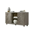 thumbnail image 6 of 60" TV Console Entertainment Stand Wood Accent Cabinet Fully Assembled Gray, 6 of 9