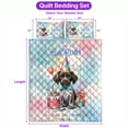 thumbnail image 5 of Happy Birthday Cute Puppy German Shorthaired Pointer with Cake Gifts Party Hat Quilt Bedding Set GSP Lover Dog Gift 1 Blanket Bed Cover 2 Pillowcases - 00029, 5 of 5