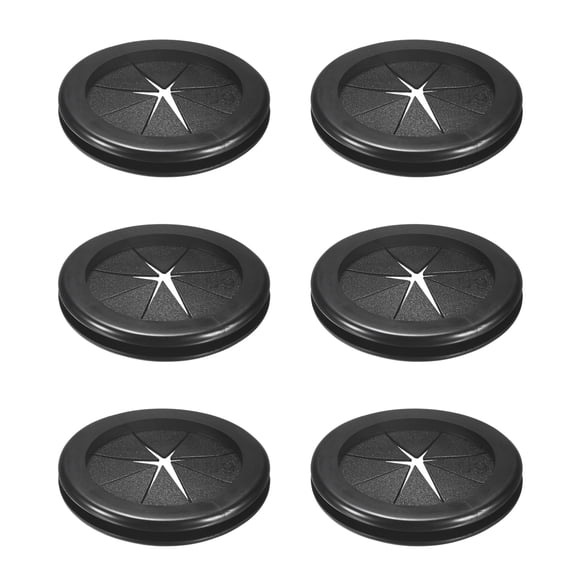 Uxcell 6-Pack Rubber Grommets for Wiring 60mm Petal-Shaped Desk Hole Grommet