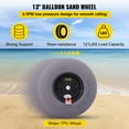 thumbnail image 4 of VEVOR Beach Balloon Wheels, 13" Replacement Sand Tires, TPU Cart Tires for Kayak Dolly, Canoe Cart and Buggy with Free Air Pump, 2-Pack, 4 of 9
