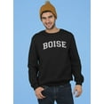 thumbnail image 2 of Boise Text Men Sweatshirt, Male XX-Large, 2 of 4