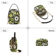 thumbnail image 3 of FORMRS Crossbody Bag for Women Quilted Travel Shoulder Cell Phone Purse with Chain Strap Handbag, Green Flower Pattern, 3 of 7