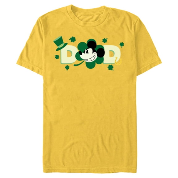 Disney St. Patrick's Day Dad Gift Lucky Matching Trip - Short Sleeve Blended T-Shirt for Adults - Customized-Yellow