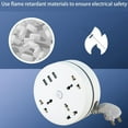 thumbnail image 6 of Universal Power Strip, 5.9ft Right Wrapped Around Extension Cord, Retractable Power Strip with 3 Outlets 3 USB Ports, Multiple Outlets Plug Adapter for Travel, 6 of 7