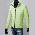 thumbnail image 2 of JTieacloth Warm Winter Coats Men Autumn Winter Cotton Stand Zipper Warm Winter Thick Coat Jacket Green, 2 of 6