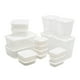 thumbnail image 4 of 17 paneras con tapa, cajas para pasteles, contenedores transparentes de PP para almacenar alimentos. Blanco, 4 of 9