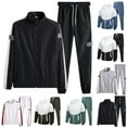 thumbnail image 4 of SNOWSONG Mens Sweatsuit, Mens Sports Suit Zipper Jacket + Elastic Waist Trousers (with Reflective Strips), Big and Tall Track Suits, Tracksuits for Men Set, Winter Sweatsuits Coffee 5XL, 4 of 4