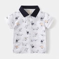 thumbnail image 2 of UAYOTSE Little Boys Polo Shirt Cute Cartoon Printed Short Sleeve Tshirt 1T 2T 3T 4T 5T Kids Comfortable Cotton Polos,Sizes 3-4 Years, 2 of 9