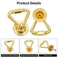 thumbnail image 3 of Uxcell 4 Sets Triangle Ring Drawer Pulls with Screws for Dresser Drawer, Gold, 3 of 5