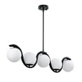thumbnail image 3 of Fenix 38 in. 5-Light Indoor Matte Black Finish Chandelier with Light Kit, 3 of 5