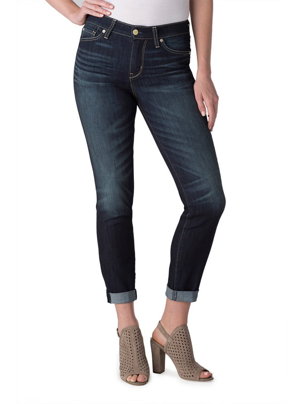 Co. Women's Mid Rise Slim Cuffed Jeans 
