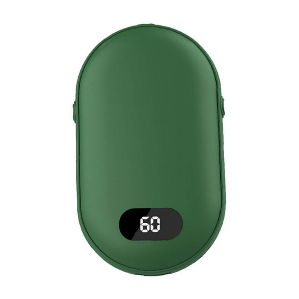 Xihbxyly Calentador de Manos Recargable con Banco de Energía, Calefacción Por Ambos Lados, Batería de 5200 Mah, 20 Horas de Calor, Pantalla Led, Calentador de Bolsillo Portátil, Ideal para Exteriores